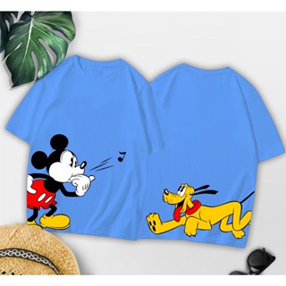 เสื้อยืดผ้าฝ้าย พิมพ์ลาย Mickey PLAY 30s โอเวอร์ไซซ์ สําหรับผู้หญิง วัยรุ่น และผู้ใหญ่