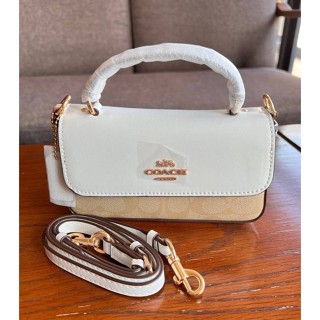 COACH MINI JOSIE TOP HANDLE CROSSBODY IN BLOCKED IN SIGNATURE (CC340)