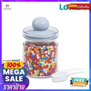 LOTUSS โหลกลมหัวจุกเทา 1100มล #372-4LOTUSS ROUND CANISTER GRAY 1100ML #3724