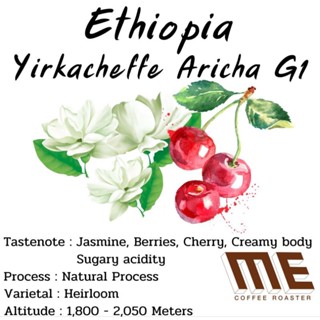 เมล็ดกาแฟ Ethiopia Yirkacheffe Aricha G1