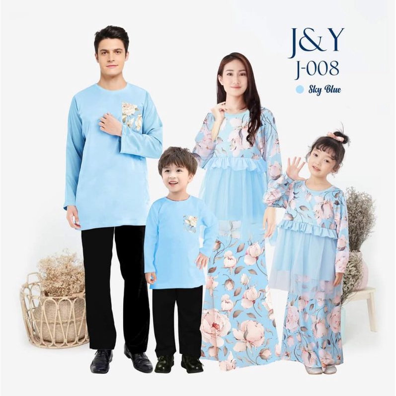 Baju ชุดครอบครัว Sedon Raya Baju Melayu Kurta Baju Kurung โมเดิร์น Baju Kurung Slave สาว Baju Raya P