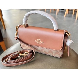 COACH MINI JOSIE TOP HANDLE CROSSBODY IN BLOCKED IN SIGNATURE (CC340)