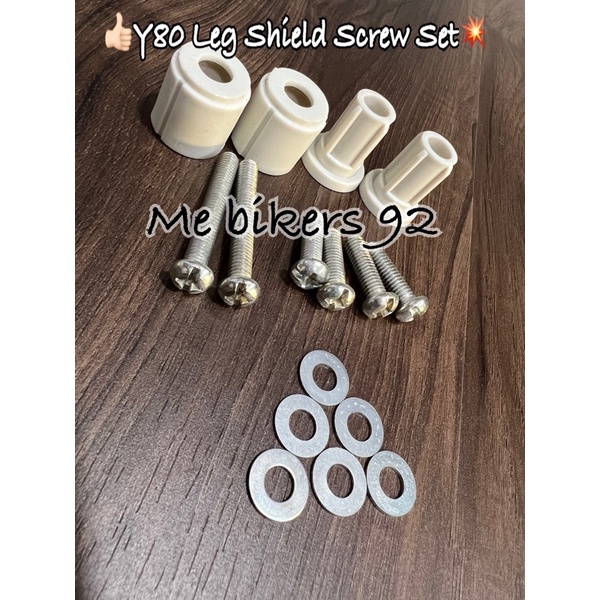 Y80 LEG SHIELD SCREW SET KEPAK PUTIH SCREW Y80 YAMAHA