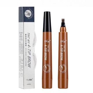 ดินสอเขียนคิ้ว หัวแปรง 4 แฉก กันน้ำ Eyebrow Pen Tint my 4 Tip Brow Waterproof Fork Tip Eyebrow Tattoo