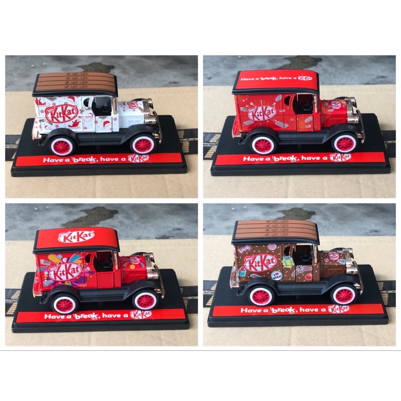 โมเดลรถคิทแคท Vintage Car Model รถเหล็กโบราณ รถเหล็กคิทแคท kitkat 2023 บรรจุในกล่อง ไม่มีขนม