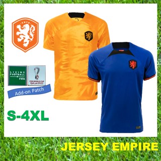 Clearance 2022 WC FIFA World_Cup เนเธอร์แลนด์ ทีมเหย้า สําหรับผู้ชาย Jersi Baju Bola Sepak (S-4XL)