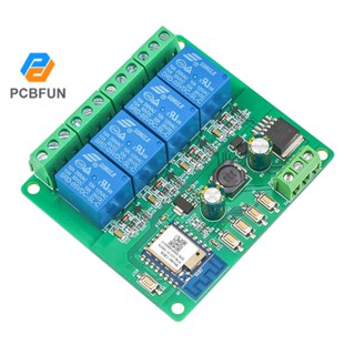 Pcbfun โมดูลรีเลย์สวิตช์อัจฉริยะ 4 ช่อง AC 90-250V ควบคุมผ่านแอปมือถือ