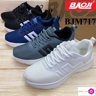 Baoji BJM 717 รองเท้าผ้าใบชาย (41-45) สีดำ/ดำขาว/กรม/เทา/ขาว