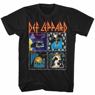 [COD]เสื้อยืด พิมพ์ลายอัลบั้ม Def Leppard 80s สีดํา สําหรับผู้ใหญ่S-5XL