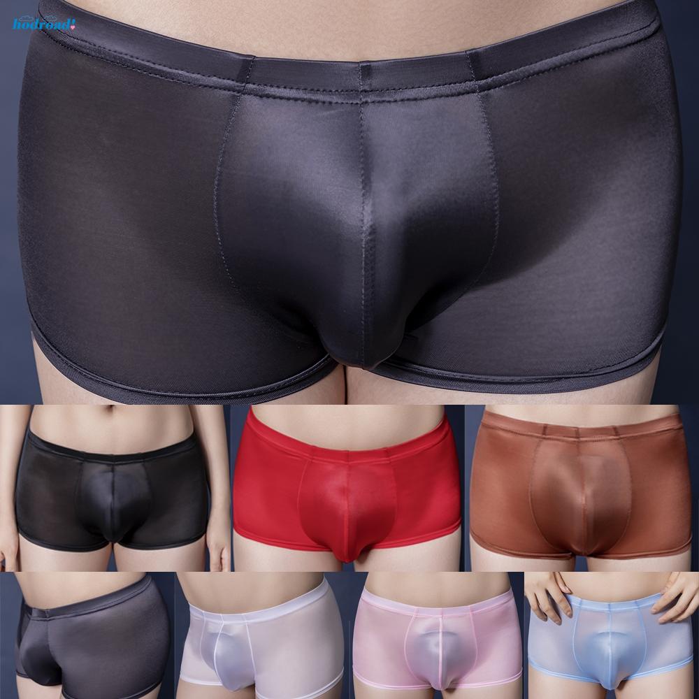 【HODRD】Sexy Women See Through Underwear Stretch Oil-Shiny Glossy Panties Boxer Shorts【Fashion】 #6