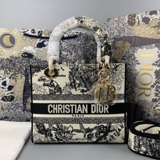 🔥ผ่อนได้🔥Dior Medium Lady D-lite Size 24 cm งาน Original อุปกรณ์ : Full Box Set