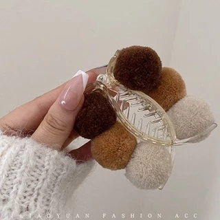 ~PomPom หนีบผมดังโงะ ~กิ๊บหนีบผมปอมปอม ขนฟูนุ่ม ลูกใหญ่ สินค้าตรงปกตามรูปน่ารักมาก กิ๊บติดผม หนีบผม กิ๊บผม