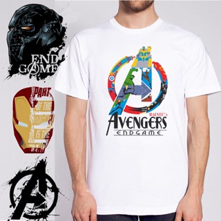 แขนสั้นพิมพ์ลาย ☌เสื้อยืดลาย แขนสั้น Avengers Ant-Man Thor Thanos Captain Marvel Captain America   เสื้อยืด เวนเจอร์สลีก