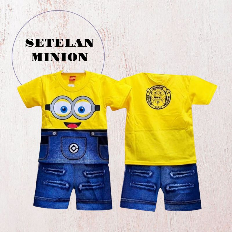 Minion Kids Short Sleeve Suit เสื้อผ้าเด็ก