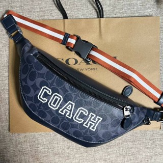 กระเป๋า คาดอก คาดเอว ✨ Outlet Coach Warren Belt Bag  In Signature Canvas CB912