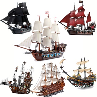 Stock Pirate Imperial Caribbean Ship Flagship Black Pearl Silent Mary Compatible 10210 70810 4184 4195 71042 Building