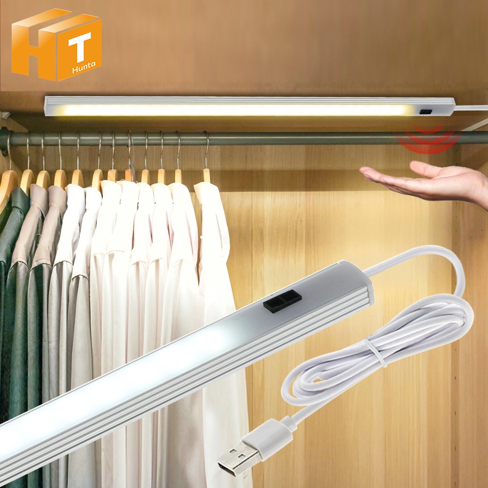 USB LED Sensor Light Bar Hand Wave Light Tube ประหยัดพลังงาน High Lumen Night Light Cabinet ตู้เสื้อผ้า LED Strip ไฟห้อง