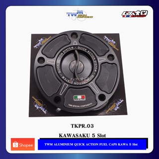 TWM QUICK ACTION FUEL CAP ฝาถังน้ำมันแต่ง สำหรับ KAWASAKI 5รู - TKPR.03