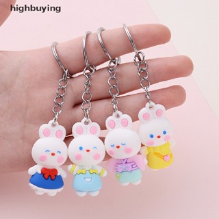 [highbuying] พวงกุญแจ จี้การ์ตูนสัตว์ กระต่าย น่ารัก สําหรับนักเรียน พร้อมส่ง