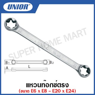 Unior ประแจแหวนท๊อกซ์ตรง  (Flat Ring Wrenches with Torx Profile) รุ่น 182TX(182/2TX)