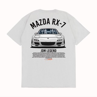 เสื้อยืด พิมพ์ลายรถยนต์ MAZDA RX7 RX-7 JDM LEGEND สําหรับผู้ชาย