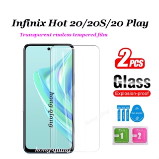 ฟิล์มกระจกนิรภัยกันรอยหน้าจอ แบบใส สําหรับ Infinix Hot 20 20S 20 Play 11s 11s NFC Hot 12i 12 12play Hot 10i Hot 10 Play Hot 11play Hot 10S 2 ชิ้น