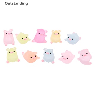 Outstanding ใหม่ ลูกบอลหมูเรืองแสง น่ารัก ของเล่นคลายเครียด DIY 5 10 ชิ้น