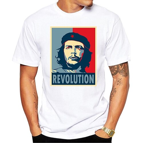 เสื้อยีด 2022 Tops Mannen Nieuwe Mode Che Guevara En Fidel Castro Gedrukt เสื้อยืดคอตเตอร์ Mouw เสื้
