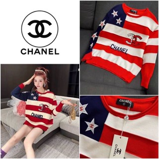 เสื้อสเวตเตอร์ไหมพรมแขนยาว Chanel