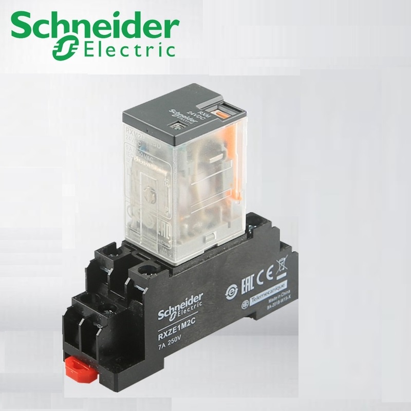 HB Schneider ไฟฟ้า RXZE1M2C ซ็อกเก็ตแคลมป์สกรูสําหรับใช้กับ RXM2 (10 ชิ้น) 7A 250V