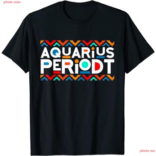 2022 ราศีกุมภ์ ผู้ชายและผู้หญิง กลุ่มดาว ผู้ชาย เสื้อยืด Aquarius Zodiac Shirt January 20 - February 18 Birthday T-Shirt