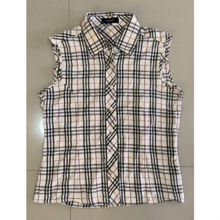 เสื้อเชิ๊ตแขนกุด burberry ลาย nova check