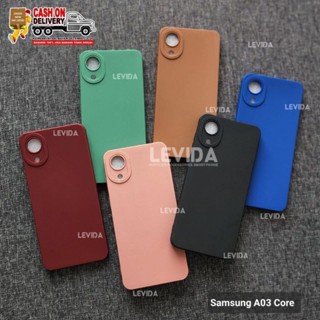 เคสโทรศัพท์มือถือ ซิลิโคน ผิวด้าน กันรอยกล้อง สีดํา สําหรับ Samsung A03 Core A02 Core A01 Core Pro A03 Core A02 Core A01 Core