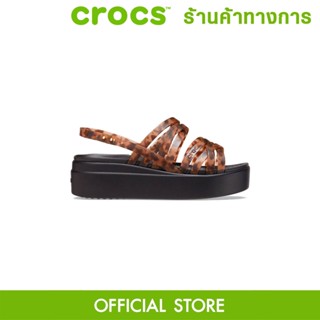 CROCS Brooklyn Tort Strappy Low รองเท้าส้นสูงผู้หญิง