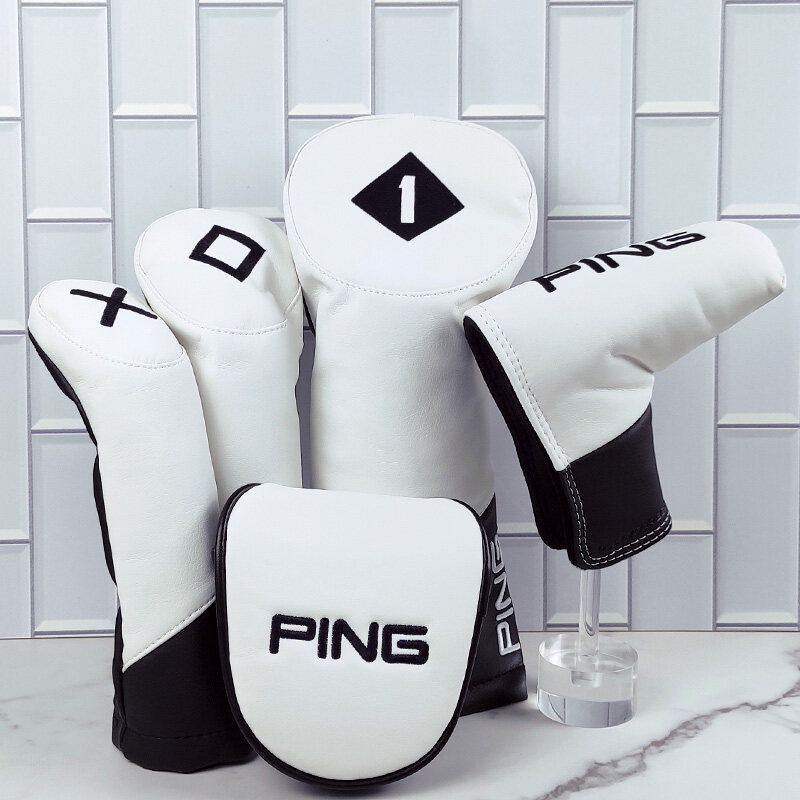 ใหม่ PING ไม้กอล์ฟ #1 #3 #5 ผ้าคลุมหัวไม้กอล์ฟ หนัง PU อุปกรณ์เสริม สําหรับกอล์ฟ