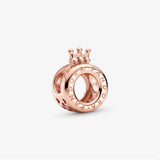 [พร้อมส่ง สินค้าแท้ 💯] Pandora Rose Logo &amp; Crown O Charm