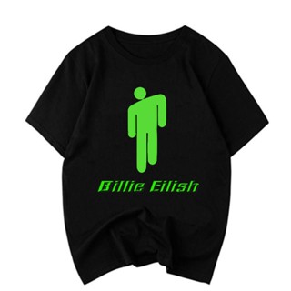 Tmgts1 [พร้อมส่ง] เสื้อยืดผ้าฝ้าย พิมพ์ลาย Billie Eilish Pop โอเวอร์ไซซ์ ของขวัญคริสต์มาส สําหรับผู้ชาย XS-6XLสามารถปรับ