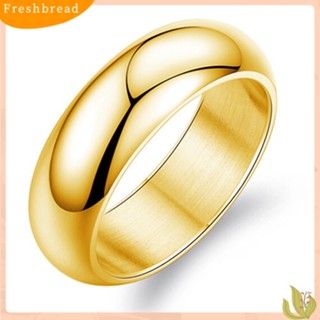 【 Fresh 】 แหวนผู้ชายผู้หญิงแหวนไทเทเนียมเหล็ก 6 มม.