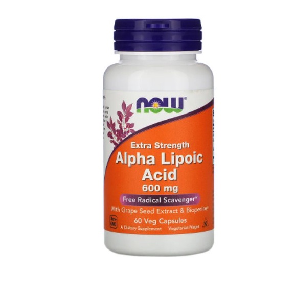 NOW Foods, Alpha Lipoic Acid, Extra Strength, 600 mg, 60 Veg Capsules/120 Veg Capsules