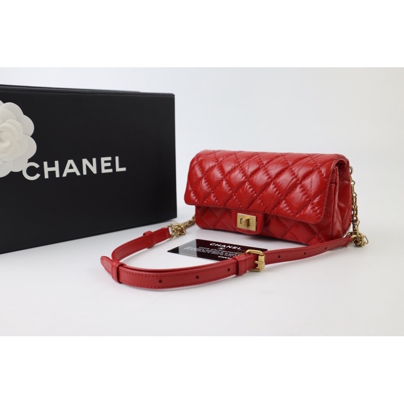 🔥 Sale : 89,990 Baht 🔥 #CS220701793   [ Used once** ]  C H A N E L – Reissue 2.55 Beltbag (Holo27=20