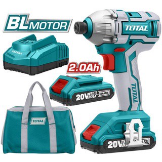 Total สว่านไขควงกระแทก ไร้สาย 20โวลท์ ( แบต 2ก้อน + แท่นชาร์จ ) รุ่นTIRLI2002 ( Lithium-Ion Impact Drill ) "ส่งฟรี"