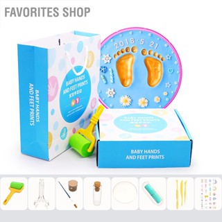 Favorites Shop Baby Hand and Foot Prints DIY Handprint Footprint Mud Good Decoration Newborn Anniversary Gift