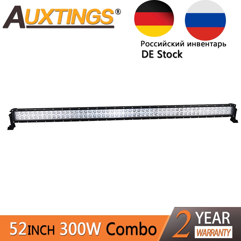 Auxtings high power 52'' 300W 52 inch wateproof 12v 24v 4x4 car offroad led light bar Straight Car L