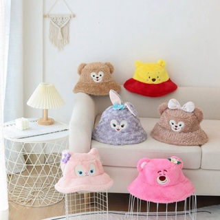 Ag หมวกบังแดด ผ้ากํามะหยี่ขนนิ่ม ทรงกลม ลายการ์ตูน Sanrio mymelody Cinnamon Stellalou ShellieMay LinaBell Lotso สําหรับผู้หญิง