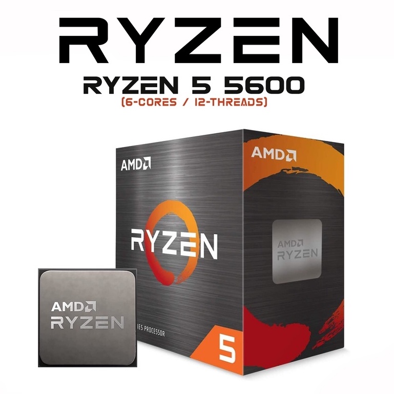 CPU (ซีพียู) AM4 AMD RYZEN 5 5600 3.5 GHz รับประกัน 3 - Y