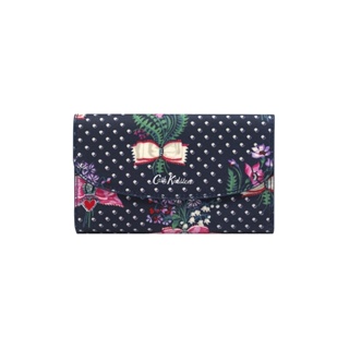 Cath Kidston Foldover Wallet Lillies Posey Navy