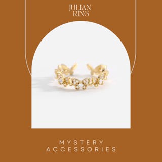 MA632: Julian Ring | Mystery Accessories แหวน แหวนแฟชั่น แหวนปรับได้ แหวนสีทอง แหวนเพชร