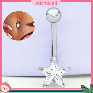 (micmicell) จิวสะดือประดับ Rhinestone เครื่องประดับสำหรับเจาะร่างกาย