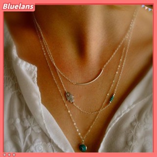 จี้สร้อยคอลูกปัดเทอควอยซ์ Bib รูปมือ Evil Eye Hamsa Fatima