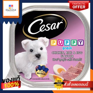 ซีซาร์ลูกสุนัข รสไก่ไข่ พร้อมข้าว100 ก.CESAR PUPPY CHICKEN WITH RICE+EGG 100G